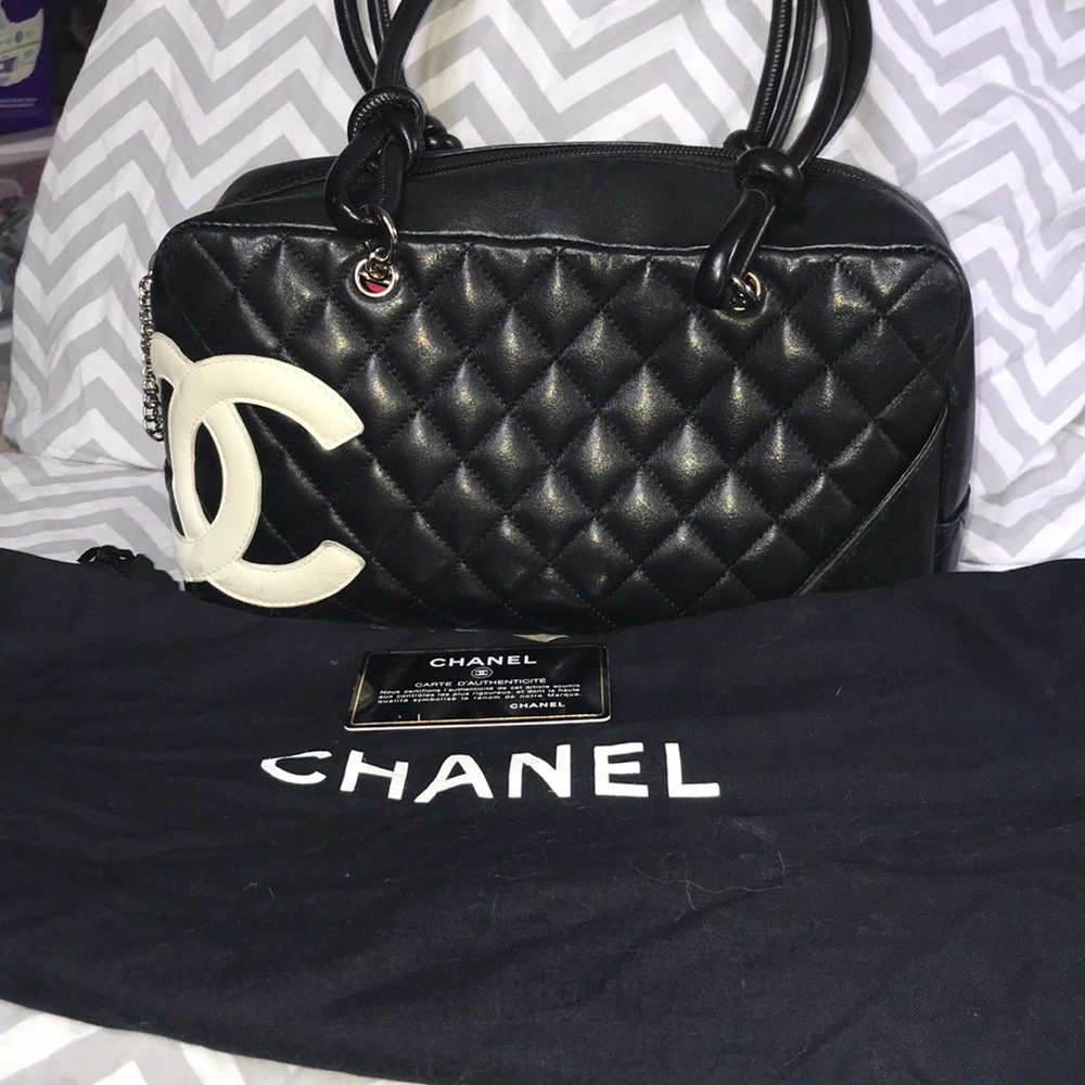 Authentic CHANEL Cambon shoulder bag